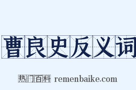 曹良史反义词是什么意思的图片